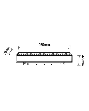 MAGNETO* MODULO LINEAL COB DIFUSOR 12W BLANCO 3000K